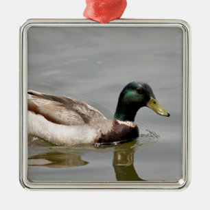 Floating Duck Metal Ornament