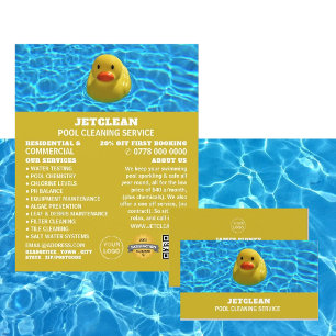 Floating Duck, Swimming Pool Cleaner Business Card
