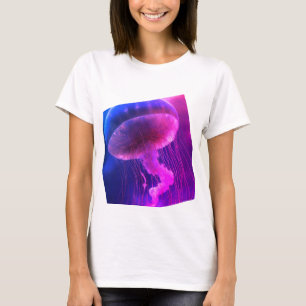 Floating Elegance, Jellyfish on Pale Black paper t T-Shirt