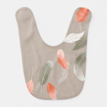 Floating Feathers Baby Bib