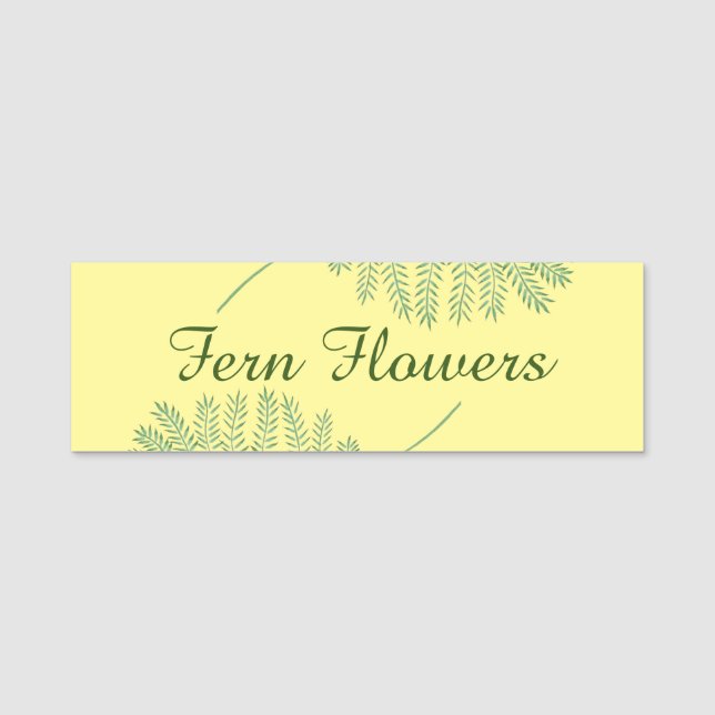 Floating Ferns, Personalized Name Tags (Front)