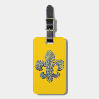 Floating Fleur de Lis print Luggage Tag