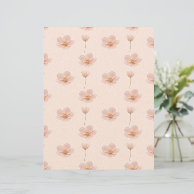 floating flower melody letterhead (Standing Front)