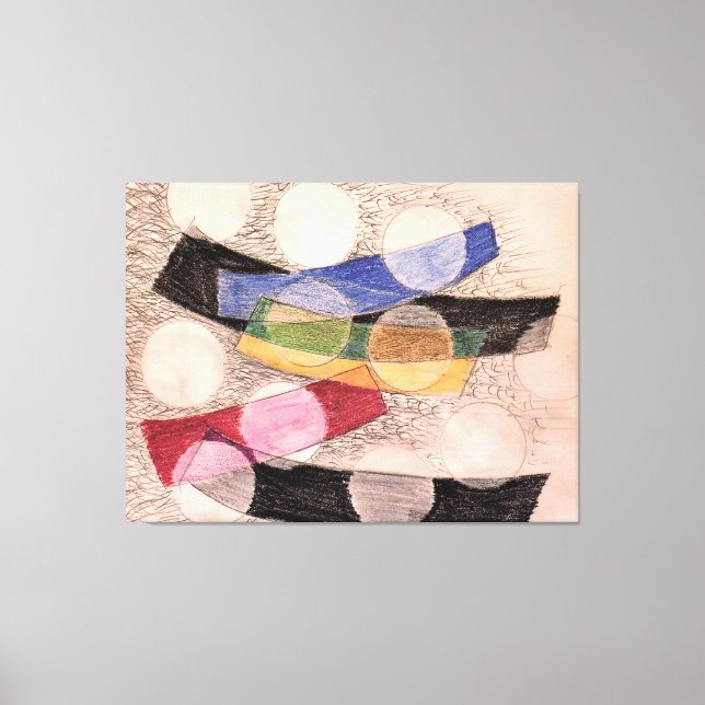Floating Forms, abstract art, Canvas Print (Front)