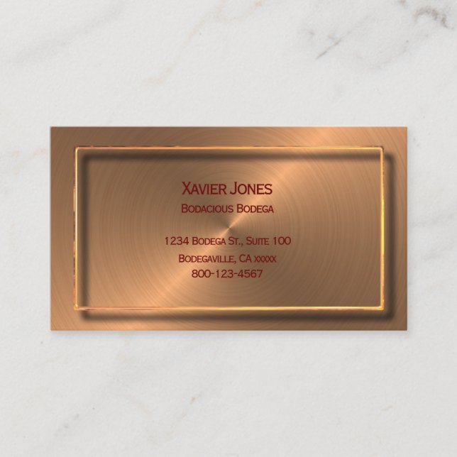 Floating frame personalized business card (Front)