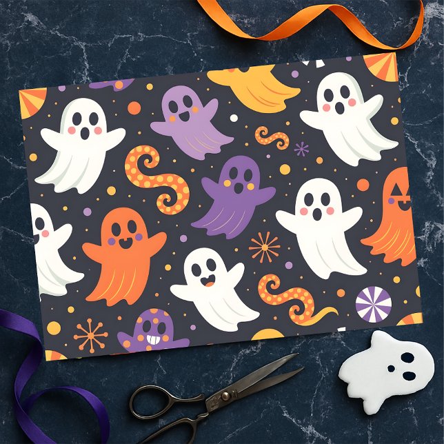 Floating Friendly Ghosts and Confetti Halloween  Tissue Paper (Creator Uploaded)