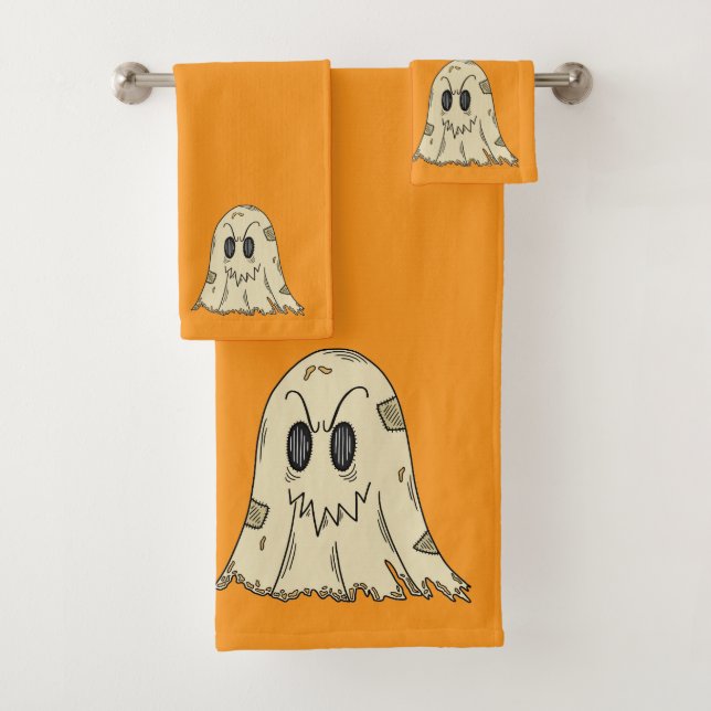 Floating Fright – Autumn’s Friendly Ghosts Bath Towel Set (Insitu)