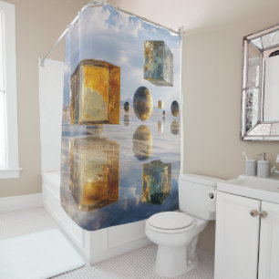 Floating Geometric Marvels Over Water