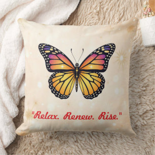 "Floating Golden Beauty" Throw Pillow