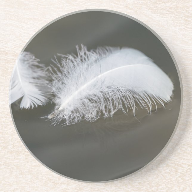 Floating Goose Feathers Coaster (Front)