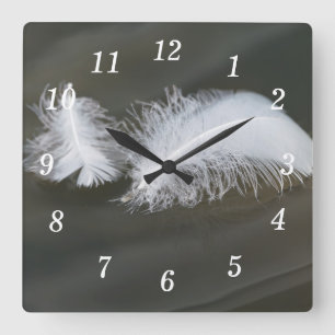 Floating Goose Feathers Wall Clock