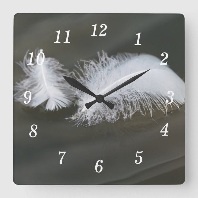 Floating Goose Feathers Wall Clock (Front)