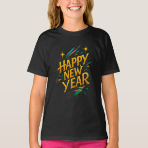 Floating Graffiti Elegance – New Year in Gold, Neo T-Shirt
