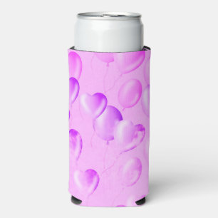 Floating Hearts & Dreams - Pink & Purple Seltzer Can Cooler