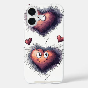 Floating Hearts Glow iPhone 16 Case