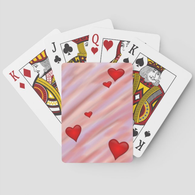 Floating Hearts Playing Cards (Back)