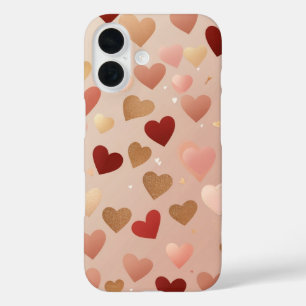 Floating Hearts Romance iPhone 16 Case