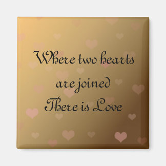 Floating Hearts With Love Saying Magnet