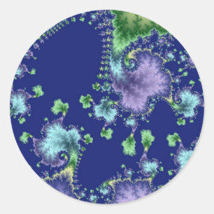 Floating In - Fractal Classic Round Sticker