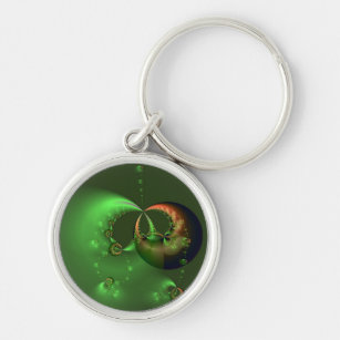 Floating in Green Keychain