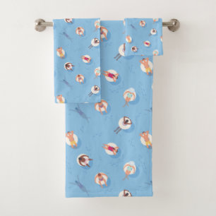 Floating in the Lazy River Pattern Bath Towel Set