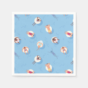 Floating in the Lazy River Pattern Napkin