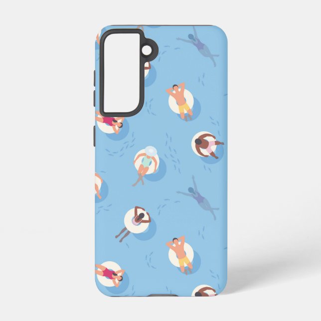 Floating in the Lazy River Pattern Samsung Galaxy S21 Case (Back)