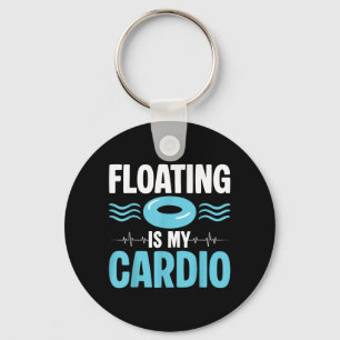 Floating is My Cardio ol Fitness Humour Keychain