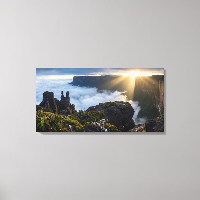 Floating Island Mount Roraima - Moody Prehistoric  Canvas Print (Front)