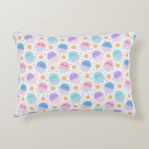 Floating Jellyfish Friends Accent Pillow