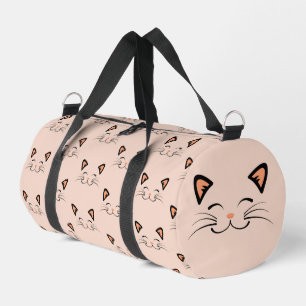Floating Kitten Cat Face Pattern Duffle Bag