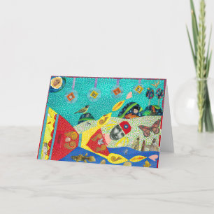 Floating Lady Greeting Card