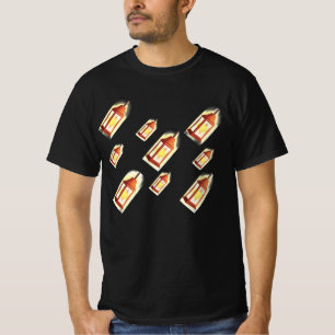 Floating Lantern Glow Pattern Cozy AestheticDesign T-Shirt