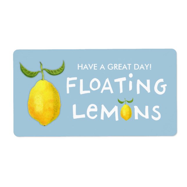 Floating Lemons Shipping Label (Front)