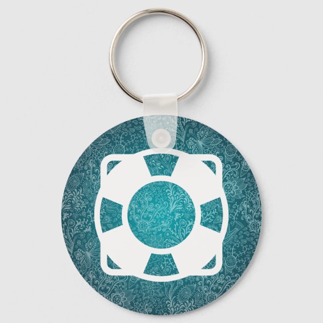 Floating Lifesavers Symbol Keychain (Front)
