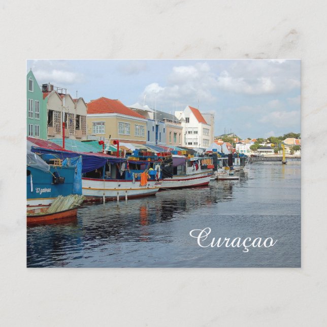 Floating market in Curacao Postcard (Front)
