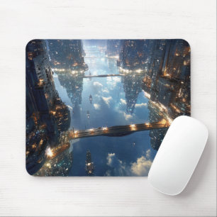 Floating Metropolis in the Sky Mouse Pad