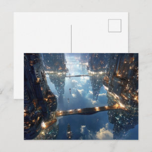 Floating Metropolis in the Sky Postcard