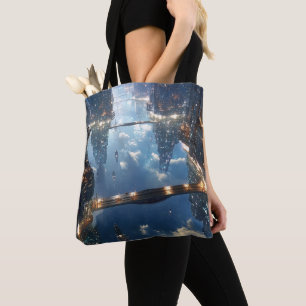 Floating Metropolis in the Sky Tote Bag