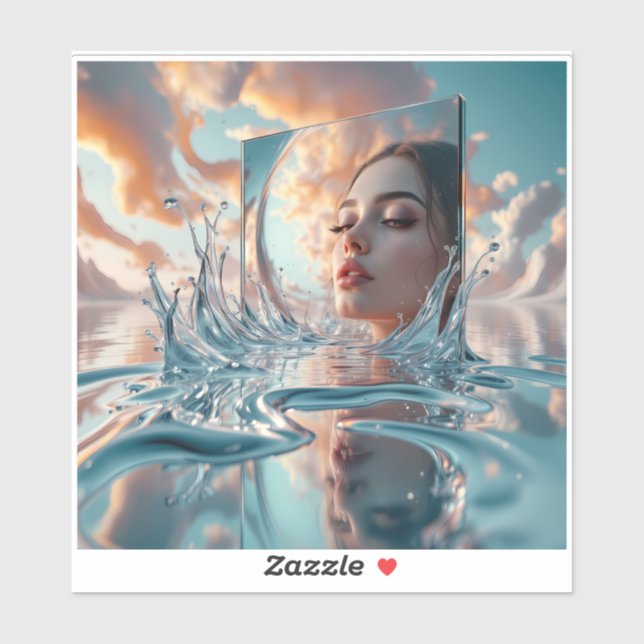 floating mirror panel rises from a calm sea (Sheet)