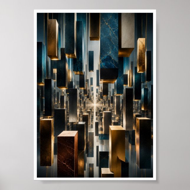 Floating Monolith Infinity Wall Art (Front)