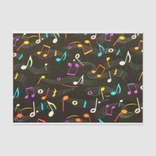 Floating Notes Fabric Print Tissue Paper