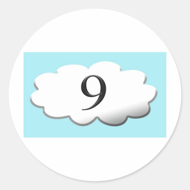 Floating on cloud nine classic round sticker (Front)