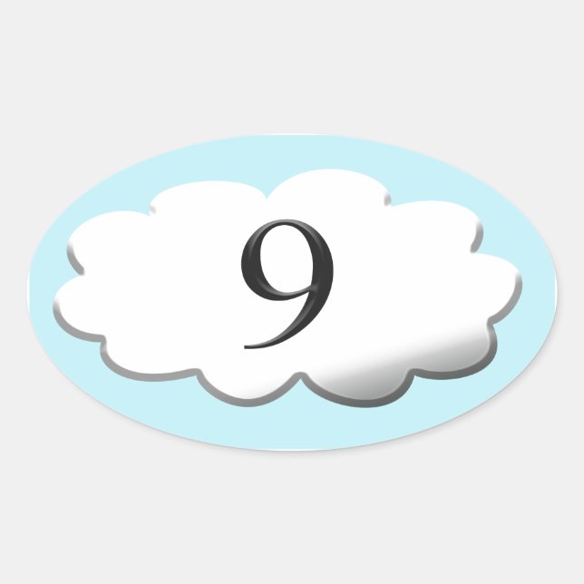 Floating on cloud nine oval sticker (Front)