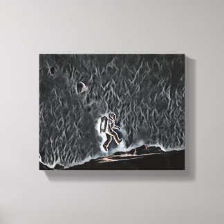 "Floating on Discovery: A Scientist's Journey" Canvas Print