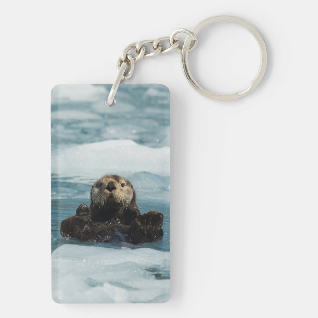 Floating Otter Keychain (Back)