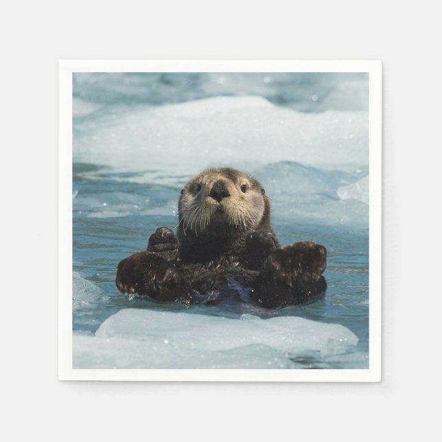 Floating Otter Napkin (Front)