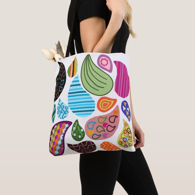 Floating Paisleys Tote Bag (Close Up)