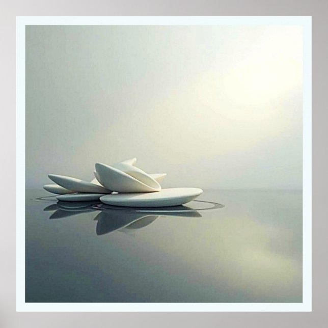 Floating Petals of Stone Design Poster (Front)