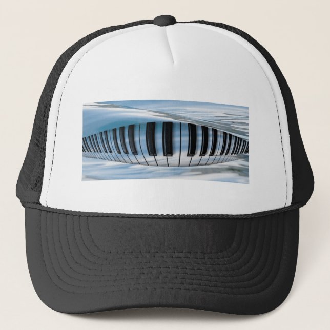 Floating Piano Keys Trucker Hat (Front)